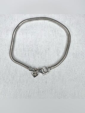 Michael Anthony Sterling Silver Italy 925 Snake Chain 7.5 Inch Charm Bracelet